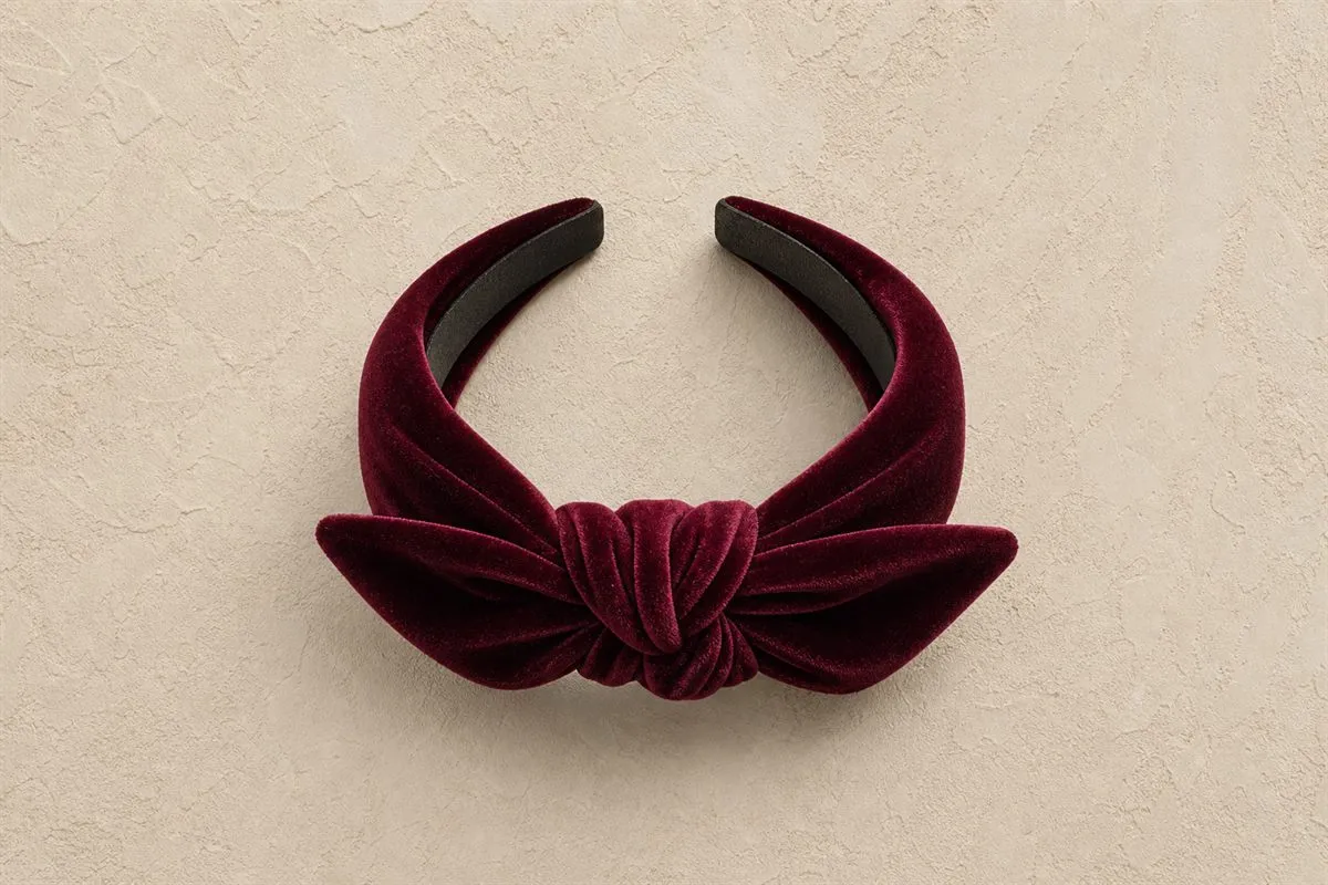 Bandeau Cheveux Noué Velours Atelier